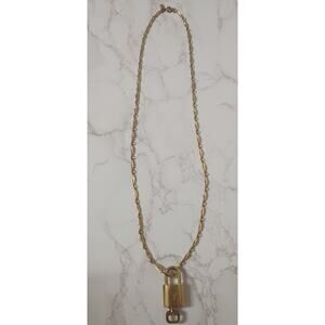 LOUIS VUITTON Lock and Key 317 with Monet Chain Necklace - EUC